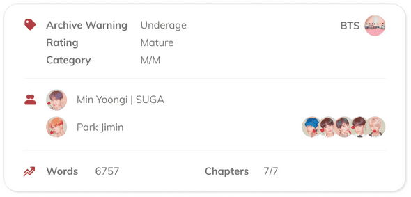 Redesigned layout of the tags